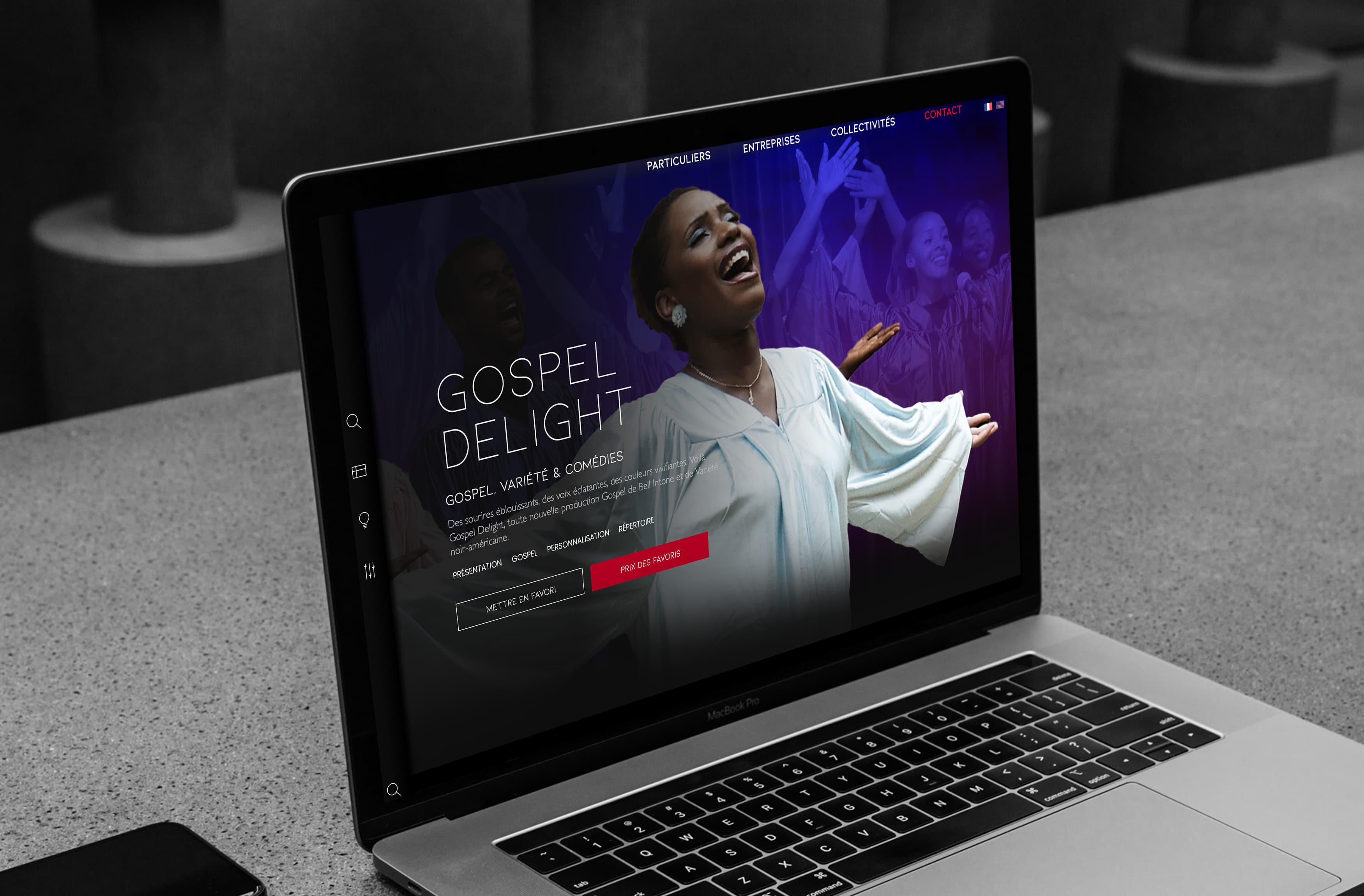 Luxury landing page view