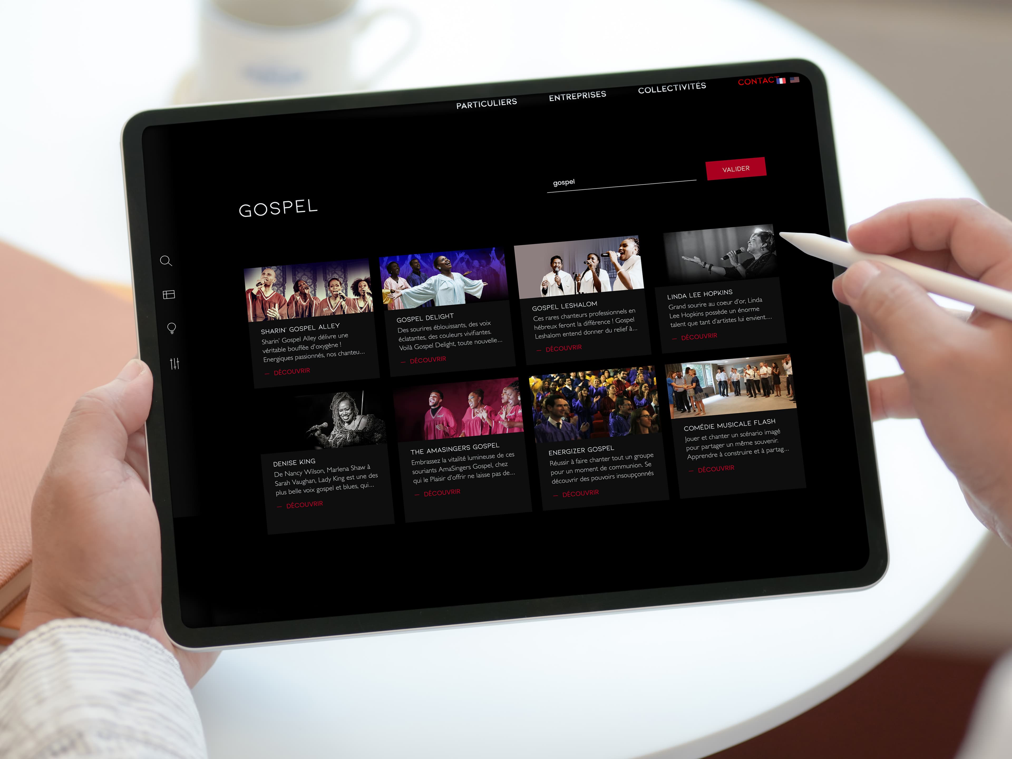 Luxury landing page view